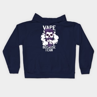 Vape because i can Skull Design Kids Hoodie